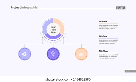 Organization structure slide template. Business data. Graph, diagram, design. Creative concept for infographic, report. Can be used for topics like goal, strategy, marketing