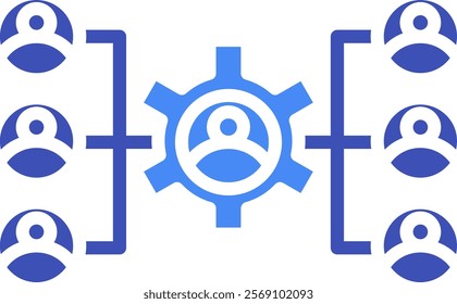 Organization Struktur Icon Mixed Vector Illustration