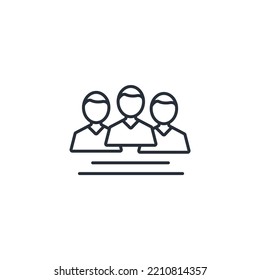 organization thin line icons. Vector illustration isolated on white. Editable stroke.