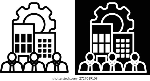 Organización Versión de dos tonos sobre fondo blanco y negro
