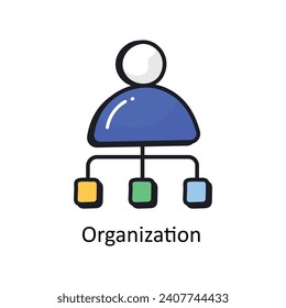 Organization vector filled outline doodle Design illustration. Symbol on White background EPS 10 File 
