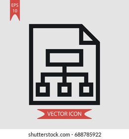 Organization vector icon, illustration symbol