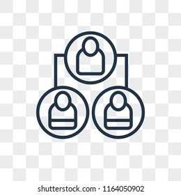Organization vector icon isolated on transparent background, Organization logo concept