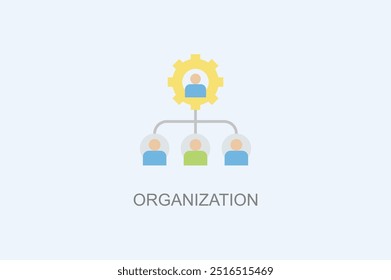 Icono de Vector de Organización o ilustración de logotipo