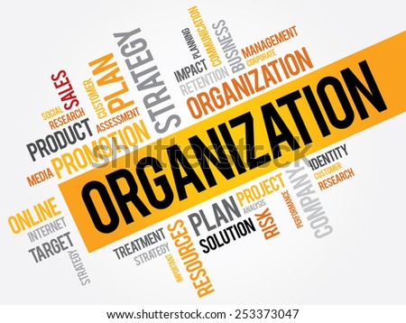 ORGANIZATION word cloud, business concept