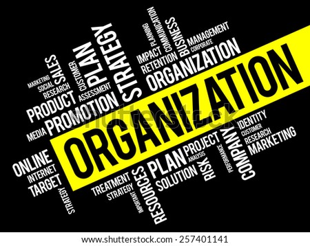 ORGANIZATION word cloud, business concept