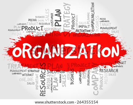 ORGANIZATION word cloud, business concept