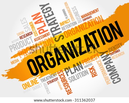 ORGANIZATION word cloud, business concept