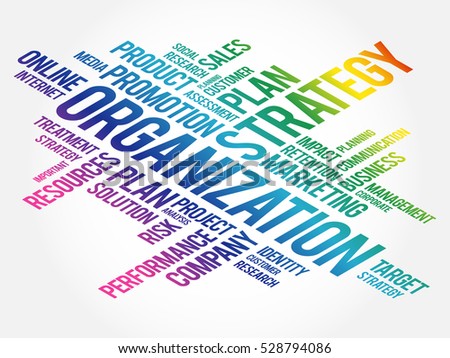 ORGANIZATION word cloud collage, business concept background