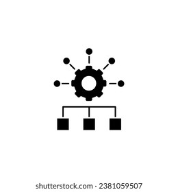Organization workforce concept line icon. Simple element illustration.Organization workforce concept outline symbol design.