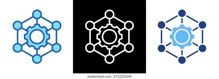 Organizational Alignment Icon triplestyle Vektorgrafik