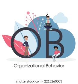 Organizational Behavior Vector Illustration Graphic