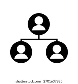 Ícone do Organograma: Usuários Conectados para Estrutura e Hierarquia da Equipe