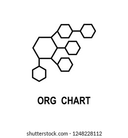 Organizational chart icon. Element of business structure icon for mobile concept and web apps. Thin line organizational chart icon can be used for web and mobile