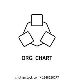 Organizational chart icon. Element of business structure icon for mobile concept and web apps. Thin line organizational chart icon can be used for web and mobile