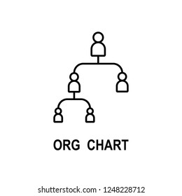 Organizational chart icon. Element of business structure icon for mobile concept and web apps. Thin line organizational chart icon can be used for web and mobile