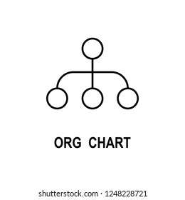 Organizational chart icon. Element of business structure icon for mobile concept and web apps. Thin line organizational chart icon can be used for web and mobile