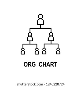 Organizational chart icon. Element of business structure icon for mobile concept and web apps. Thin line organizational chart icon can be used for web and mobile