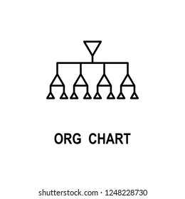 Organizational chart icon. Element of business structure icon for mobile concept and web apps. Thin line organizational chart icon can be used for web and mobile
