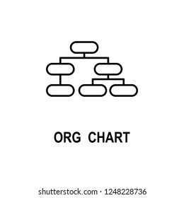 Organizational chart icon. Element of business structure icon for mobile concept and web apps. Thin line organizational chart icon can be used for web and mobile