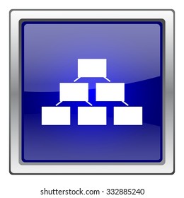 Organizational chart icon. Internet button on white background. EPS10 vector.