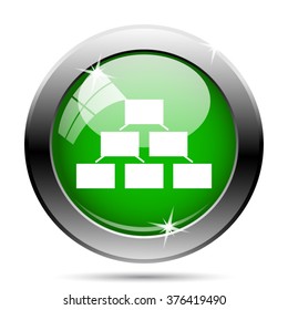 Organizational chart icon. Internet button on white background. EPS10 vector.