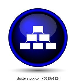 Organizational chart icon. Internet button on white background. EPS10 vector
