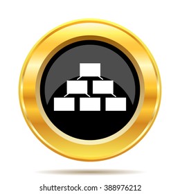 Organizational chart icon. Internet button on white background. EPS10 vector.