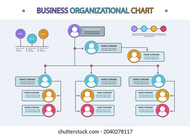 Organizational Chart Infographic Design Template Chart Stock Vector ...