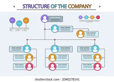 Organizational Chart Infographic Design Template Chart Stock Vector ...