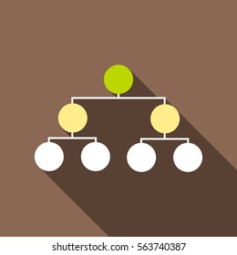 Organizational chart infographic icon. Flat illustration of organizational chart infographic vector icon for web design