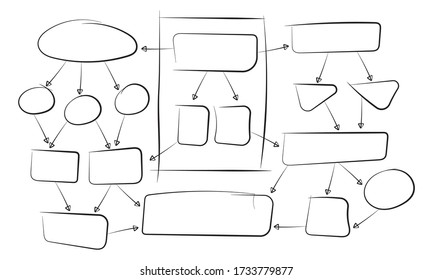 Organizational chart organizational management matrix Business structure. - Vector