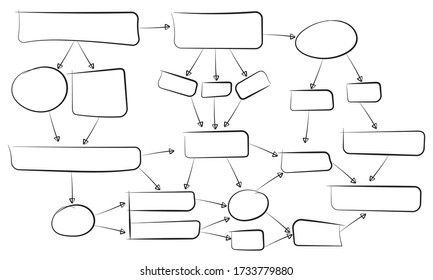 Organizational chart organizational management matrix Business structure. - Vector