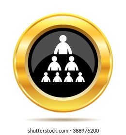 Organizational chart with people icon. Internet button on white background. EPS10 vector.
