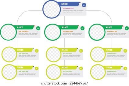 organigrama con infografía fotográfica 