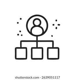 Organizational Chart Structure Icon. Vector.