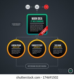 Organizational chart template. Useful for web design or advertising.