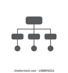 organizational chart vector icon concept, isolated on white background