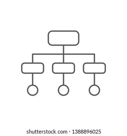 organizational chart vector icon concept, isolated on white background