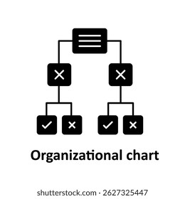 Organizational chart Vector icon which can easily modify or edit 
