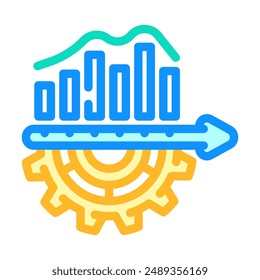 Vector de color de proceso de negocio de desarrollo organizacional. símbolo de proceso de negocio de desarrollo organizacional. ilustración de símbolo aislado