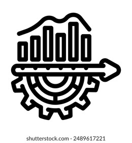 organizational development business process line icon vector. organizational development business process sign. isolated contour symbol black illustration