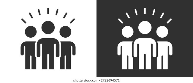 Conjunto De Iconos Organizativos Colección De Vector Aislada En Blanco Y Negro