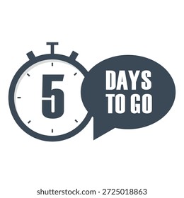 Contagem regressiva de identificação organizacional. Cronológico cinco Vetor. 5 DIAS. Publicidade de representação profissional. EPS 10.