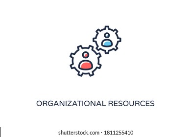 Organizational Resources Symbol in Vektorgrafik. Logotyp