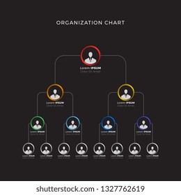 Organizational Chart Infographic Design Template Chart Stock Vector ...