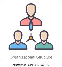 Organizational Structure Hierarchy Icon Concept Stock Vector (Royalty ...