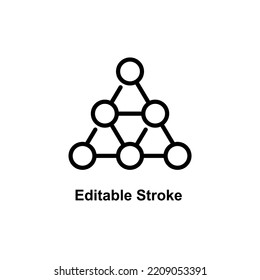 organizational structure icon designed in outline style decorated with structure icon elements and organization icon in business icon theme