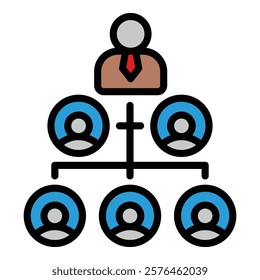 Organizational Structure Icon Element For Design