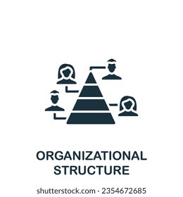 Symbol Organisationsstruktur. Einfarbiges einfaches Zeichen aus der Business Concept Collection. Organisationsstruktur Symbol für Logo, Vorlagen, Webdesign und Infografiken.